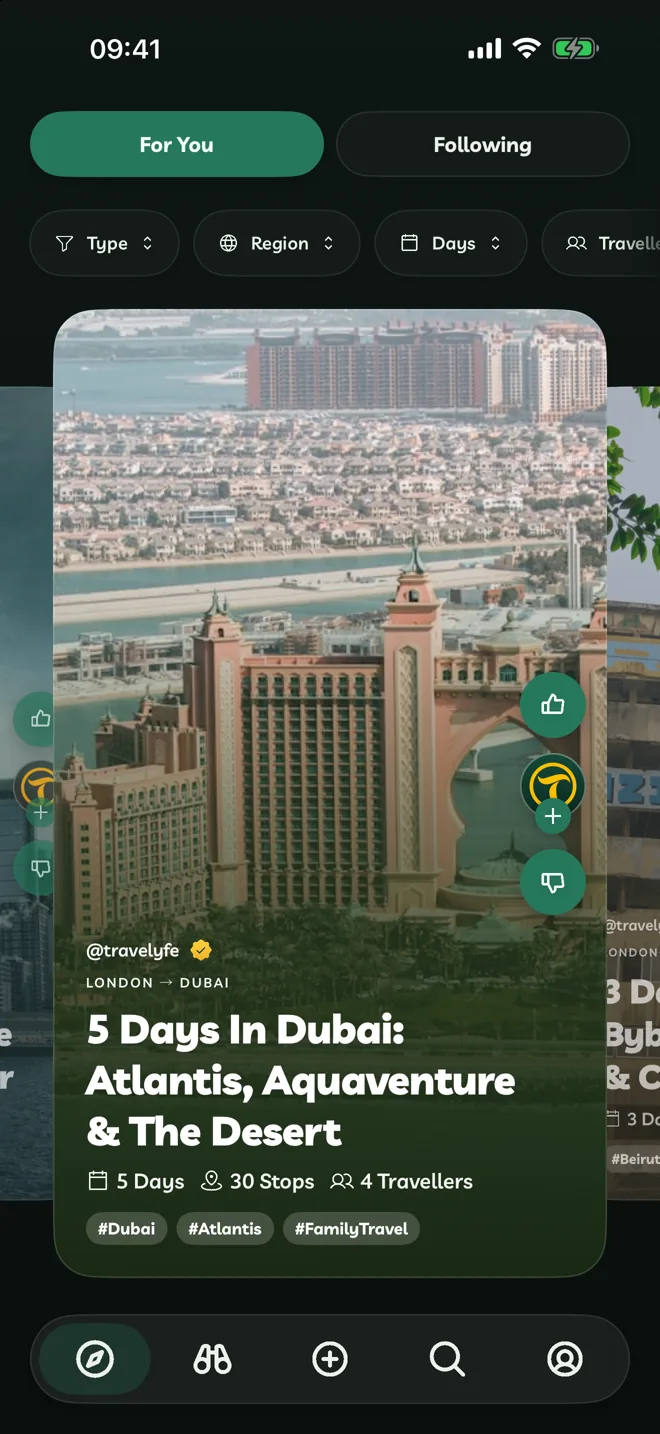 The Explore tab