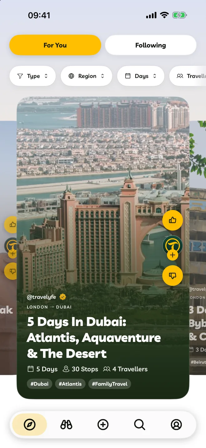 The Explore tab