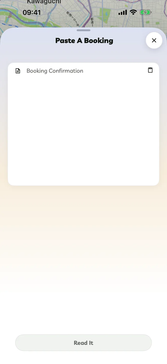 Paste A Booking with the Booking Confirmation field