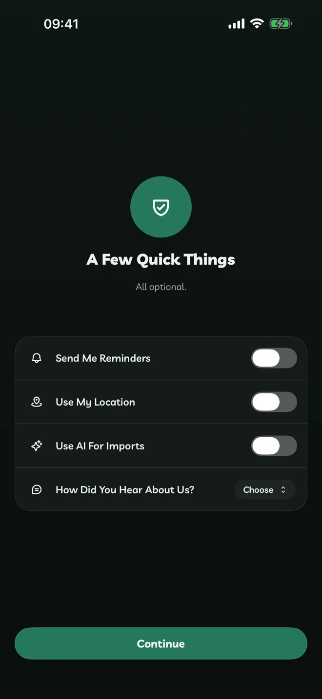 A Few Quick Things with reminders, location, AI imports and How Did You Hear About Us