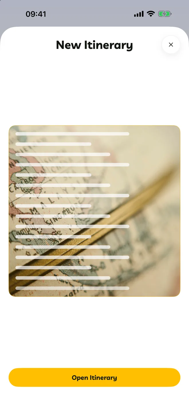 The Travelyfe card in the share sheet, scanning a shared video